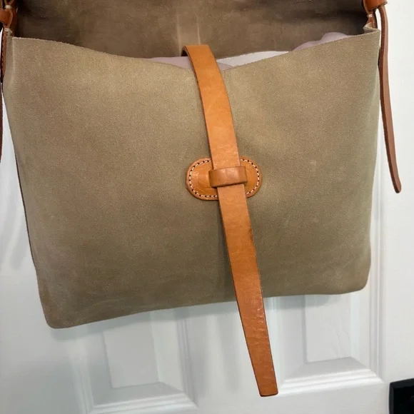 ✨MASSIMO PALOMBA Crossbody Satchel Messenger Bag in Suede & Distressed Leather